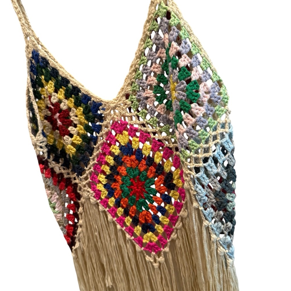 Boho Granny Square Crochet Tank - Picture 2 of 4